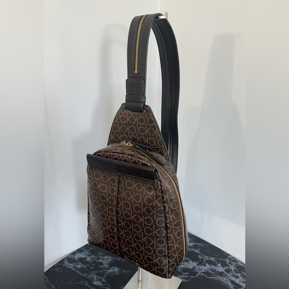 Calvin Klein Bag Millie Logo Sling CK Backpack PU Leather AUTHENTIC